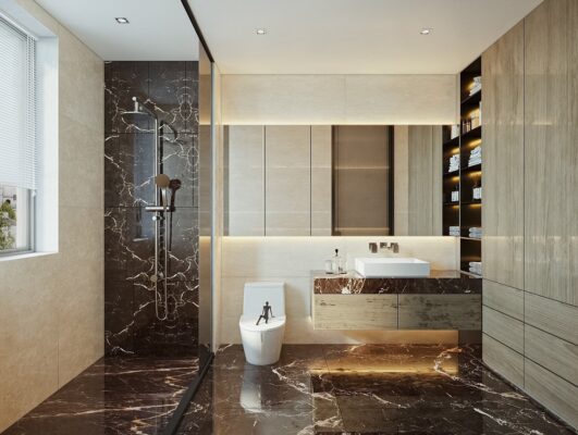 Một trong những mẫu gạch ốp tường đẹp cho phòng tắm mà bạn có thể tham khảo